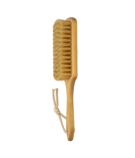 Массажная щётка-расческа с натуральной щетиной кабана с длинной ручкой